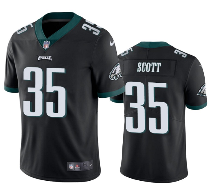 Men's Philadelphia Eagles #35 Boston Scott Black Vapor Untouchable Limited Stitched Football Jersey